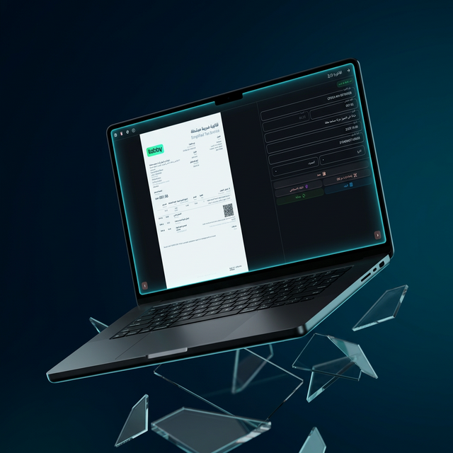 لوحة تحكم تطبيق قارئ الفواتير